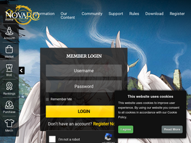 'novaragnarok.com' screenshot