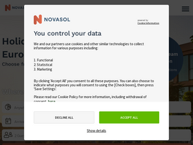 'novasol.com' screenshot