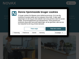 'novax.dk' screenshot