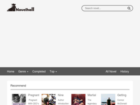 'novelhall.com' screenshot