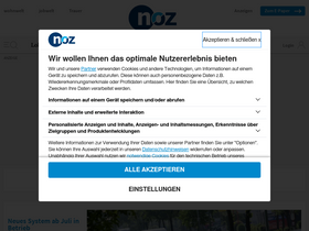 'noz.de' screenshot