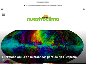 'nuestroclima.com' screenshot