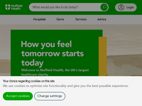 'nuffieldhealth.com' screenshot
