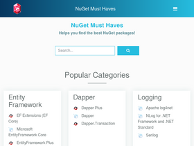 'nugetmusthaves.com' screenshot