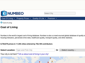 'numbeo.com' screenshot
