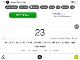 'numbergenerator.org' screenshot