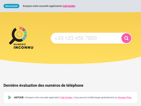 'numeroinconnu.fr' screenshot