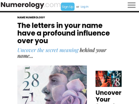 'numerology.com' screenshot