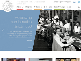 'numismatics.org' screenshot
