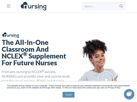 'nursing.com' screenshot