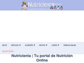 'nutricienta.com' screenshot