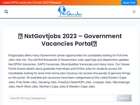 'nxtgovtjobs.com' screenshot