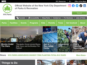 'nycgovparks.org' screenshot
