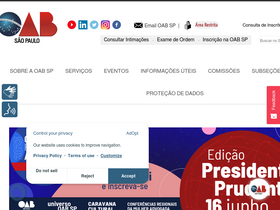 'oabsp.org.br' screenshot