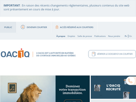 'oaciq.com' screenshot