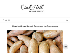 'oakhillhomestead.com' screenshot