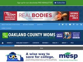 'oaklandcountymoms.com' screenshot