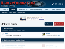 'oakleyforum.com' screenshot