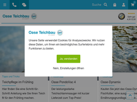 'oase-teichbau.de' screenshot