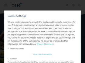 'oase.com' screenshot