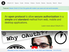 'oauth.net' screenshot