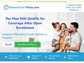 'obamacare-plans.com' screenshot