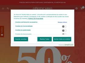 'oboticario.pt' screenshot