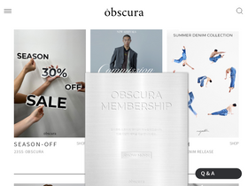 'obscura-store.com' screenshot