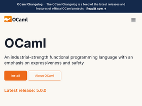 'ocaml.org' screenshot
