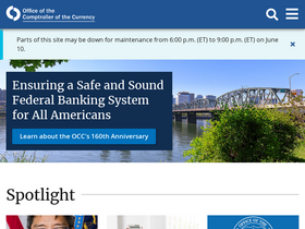 'occ.gov' screenshot