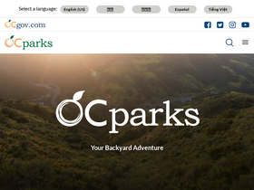 'ocparks.com' screenshot