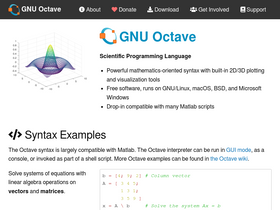 'octave.org' screenshot