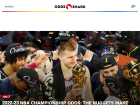 'oddsshark.com' screenshot
