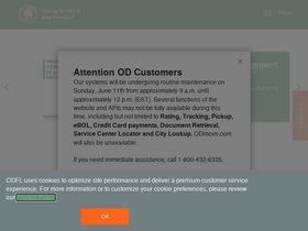 'odfl.com' screenshot