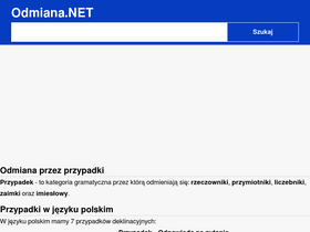 'odmiana.net' screenshot