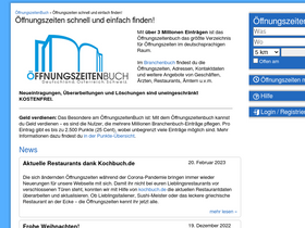 'oeffnungszeitenbuch.de' screenshot