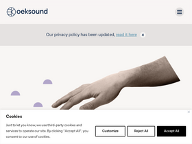 'oeksound.com' screenshot