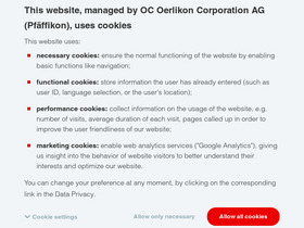 'oerlikon.com' screenshot