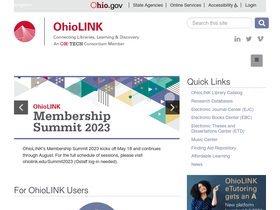 'ohiolink.edu' screenshot