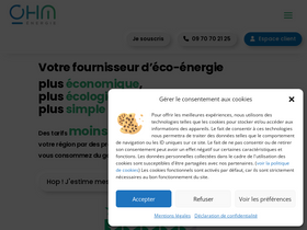 'ohm-energie.com' screenshot
