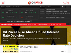 'oilprice.com' screenshot