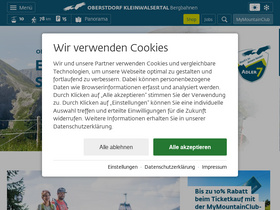'ok-bergbahnen.com' screenshot