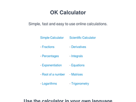 'okcalc.com' screenshot