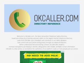 'okcaller.com' screenshot