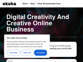 'okuha.com' screenshot