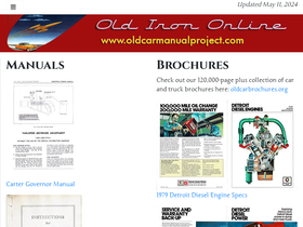 'oldcarmanualproject.com' screenshot