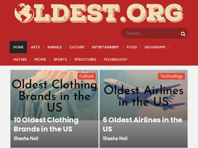 'oldest.org' screenshot