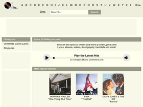 'oldielyrics.com' screenshot