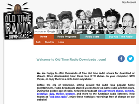 'oldtimeradiodownloads.com' screenshot