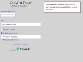 'oldweb.today' screenshot
